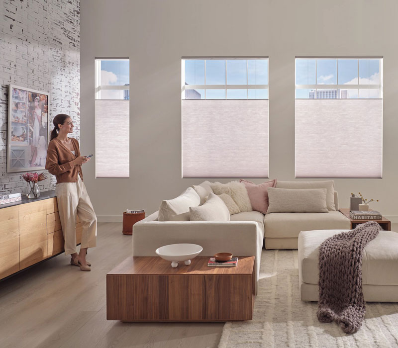 woman relaxing in living room