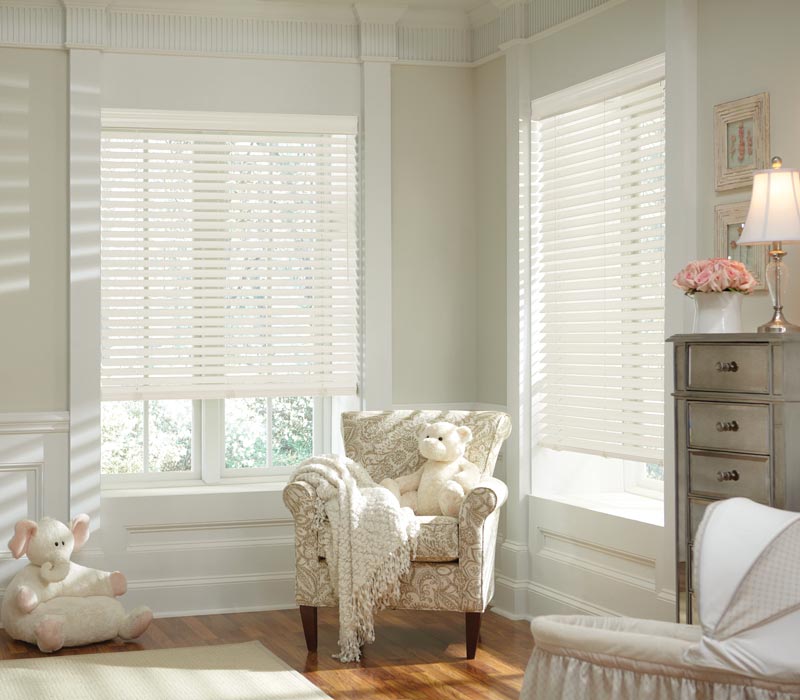 wood blinds in nursery