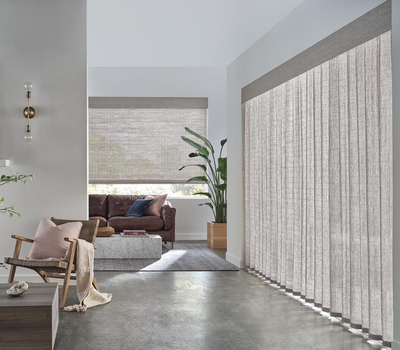 vertical woven wood shades